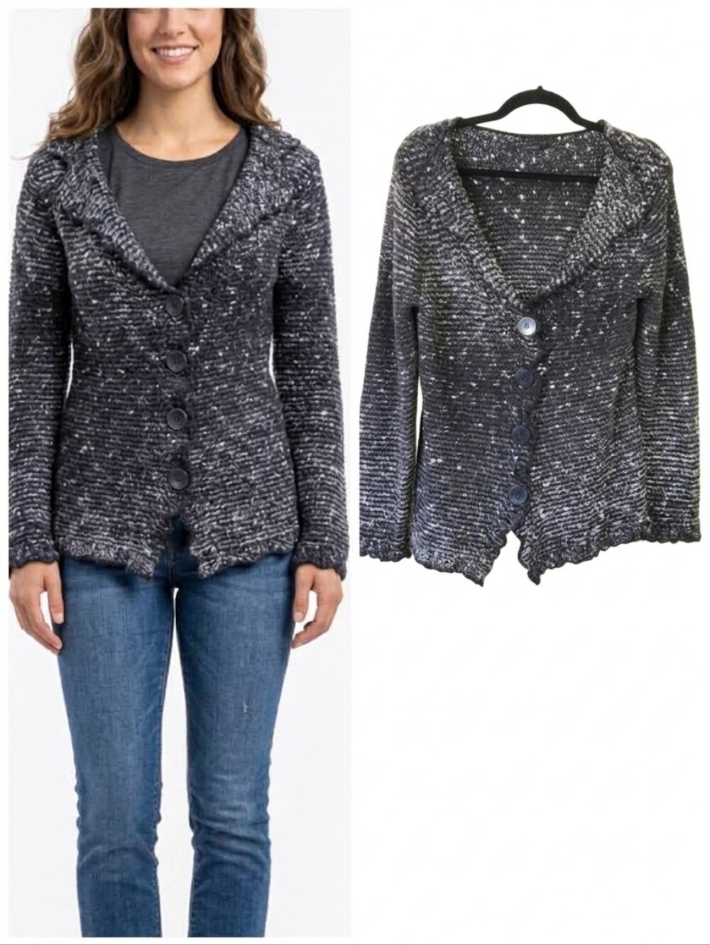 BCBGMaxAzria alpaca wool and mohair cardigan sweater Women's size large